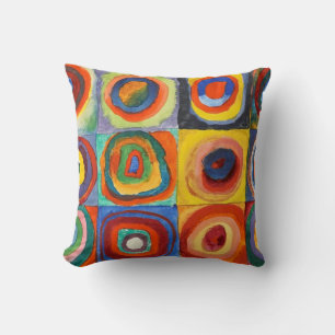 Kandinsky - Squares met Concentrische cirkels Kussen