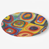 Kandinsky - Squares met Concentrische cirkels Papieren Bordje (Gekanteld)