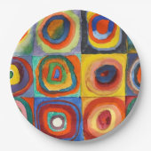 Kandinsky - Squares met Concentrische cirkels Papieren Bordje (Voorkant)