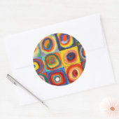 Kandinsky - Squares met Concentrische cirkels Ronde Sticker (Envelop)