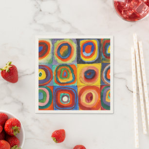 Kandinsky - Squares met Concentrische cirkels Servet