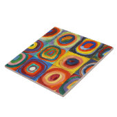 Kandinsky - Squares met Concentrische cirkels Tegeltje (Zijkant)