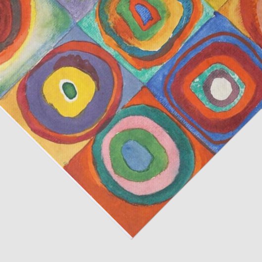 Kandinsky - Squares met Concentrische cirkels Tissuepapier (Detail)