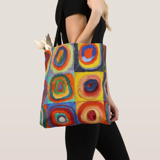 Kandinsky - Squares met Concentrische cirkels Tote Bag (Dichtbij)