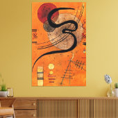 Kandinsky - Stemming Line, kleurrijke abstracte ku Canvas Afdruk (Insitu (Woonkamer))