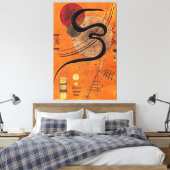 Kandinsky - Stemming Line, kleurrijke abstracte ku Canvas Afdruk (Insitu (Slaapkamer))