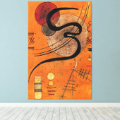 Kandinsky - Stemming Line, kleurrijke abstracte ku Canvas Afdruk (Insitu (Houten vloer))