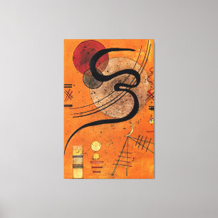 Kandinsky - Stemming Line, kleurrijke abstracte ku Canvas Afdruk