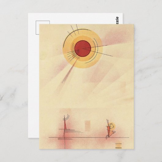 Kandinsky - Stralen, abstracte kunst, Briefkaart (Voorkant / Achterkant)