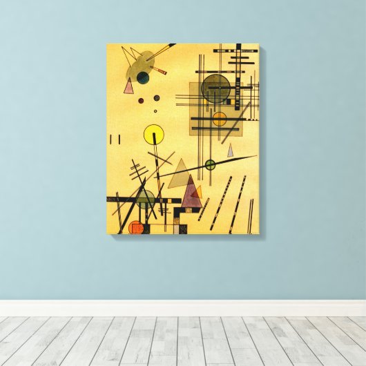 Kandinsky - Strings Canvas Afdruk (Insitu (Houten vloer))