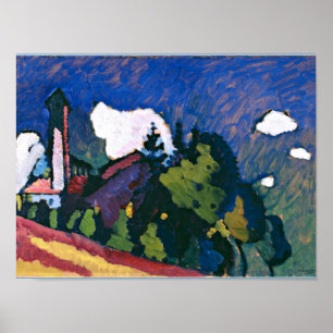 Kandinsky - Studie naar het landschap met Tower Poster