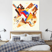 KANDINSKY - STUDIE VOOR GEACCENTUEERDE HOEKEN (192 CANVAS AFDRUK (Insitu (Slaapkamer))