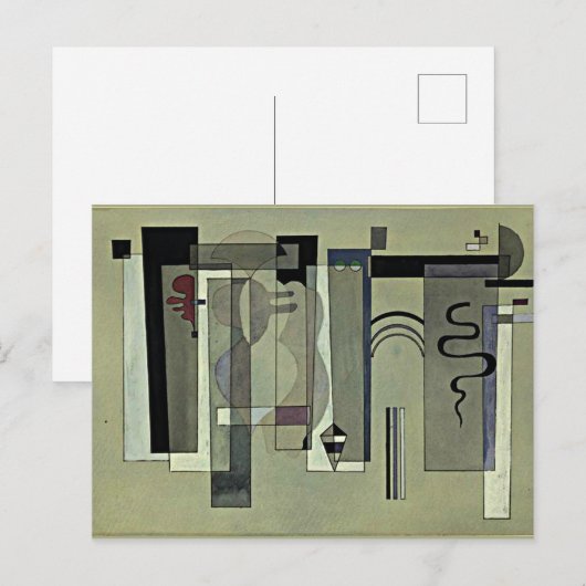 Kandinsky - Surrfaces Meeting, abstracte kunst Briefkaart (Voorkant / Achterkant)