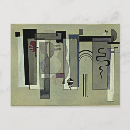 Kandinsky - Surrfaces Meeting, abstracte kunst Briefkaart (Voorkant)