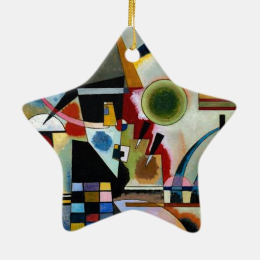 Kandinsky - Swingend, beroemd schilderij, Keramisch Ornament (Achterkant)