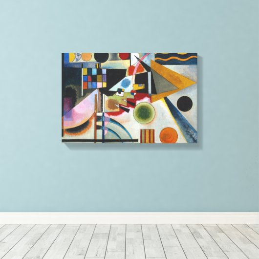 Kandinsky Swinging Abstract Schilderen Canvas Afdruk (Insitu (Houten vloer))