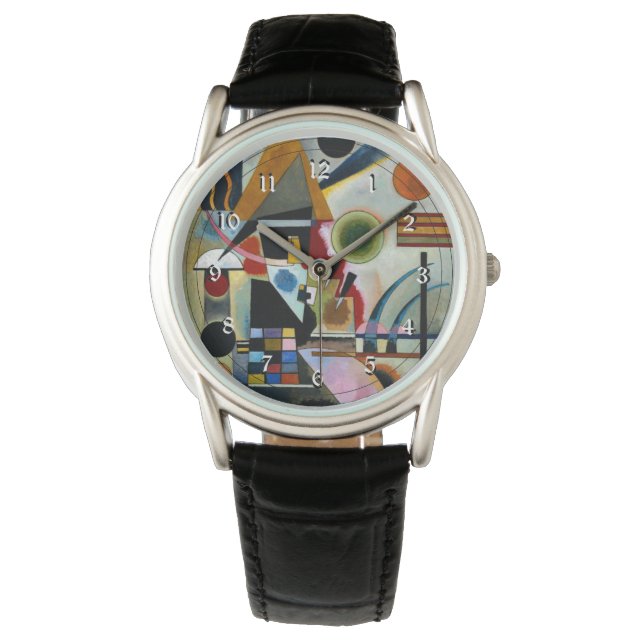 Kandinsky - Swinging, famous abstract painting Horloge (Voorkant)