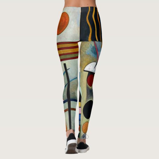 Kandinsky - Swinging, populair schilderij Leggings (Achterkant)