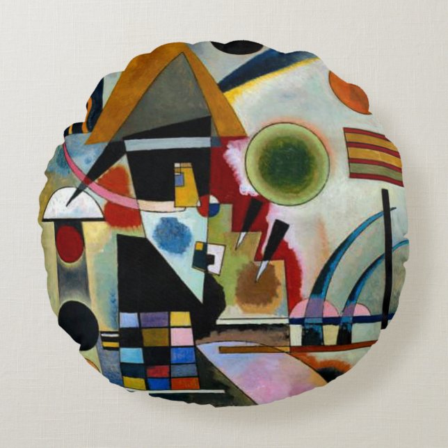 Kandinsky - Swinging Rond Kussen (Voorkant)