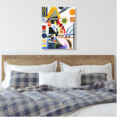 KANDINSKY - SWINGING (Schaukeln) - 1925 - Bauhaus Canvas Afdruk (Insitu (Slaapkamer))