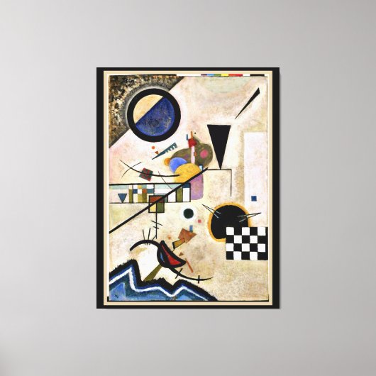 Kandinsky - Tegenovergestelde Akkoorden Canvas Afdruk (Voorkant)