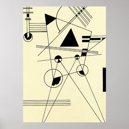 Kandinsky - Tekening voor punt Poster (Voorkant)