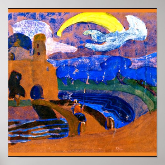 Kandinsky - The Comet, kleurrijk abstract schilder Poster (Voorkant)