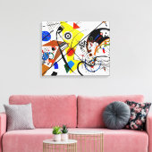 KANDINSKY - TRANSVERSALE LIJN - 1923 - Bauhaus - Canvas Afdruk (Insitu (Woonkamer))