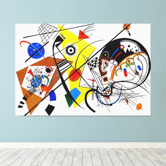 KANDINSKY - TRANSVERSALE LIJN - 1923 - Bauhaus - Canvas Afdruk (Insitu (Houten vloer))