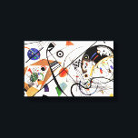 Kandinsky transversale lijn canvas afdruk<br><div class="desc">Kandinsky Transverse Lijnen canvas poster. Olieverf op doek uit 1923. De Russische kunstenaar Wassily Kandinsky beheerste de witte en zwarte lijnen. Transverse Line heeft Kandinsky kenmerkende harde zwarte streken over een wit canvas dat doorsnijdt met een verscheidenheid aan kleurrijke vormen. Een mooi cadeau voor fans van Russische kunst, Abstracte schilderijen...</div>