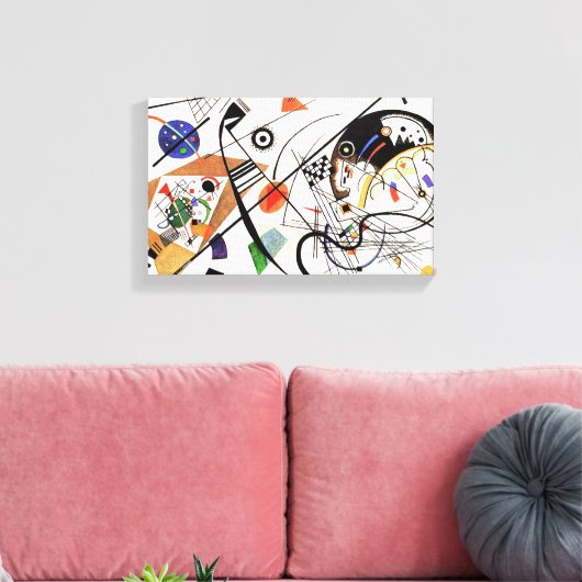 Kandinsky transversale lijn canvas afdruk (Insitu (Woonkamer))