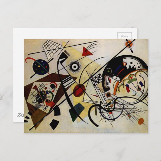 Kandinsky Transverse Ongebroken Lijn Briefkaart (Voorkant / Achterkant)