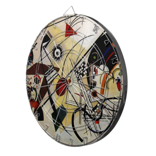 Kandinsky Transverse Ongebroken Lijn Dartbord (Voorkant Rechts)