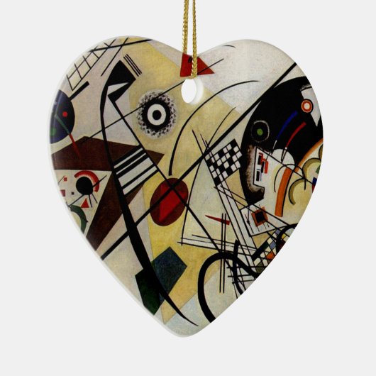 Kandinsky Transverse Ongebroken Lijn Keramisch Ornament (Rechts)