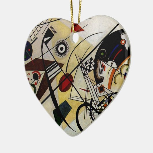 Kandinsky Transverse Ongebroken Lijn Keramisch Ornament (Links)