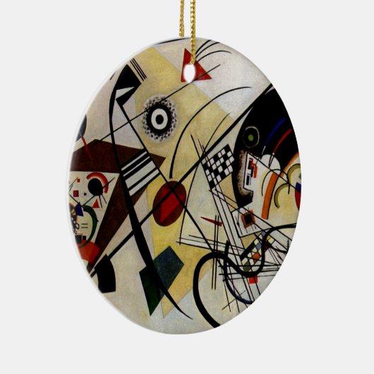Kandinsky Transverse Ongebroken Lijn Keramisch Ornament (Rechts)