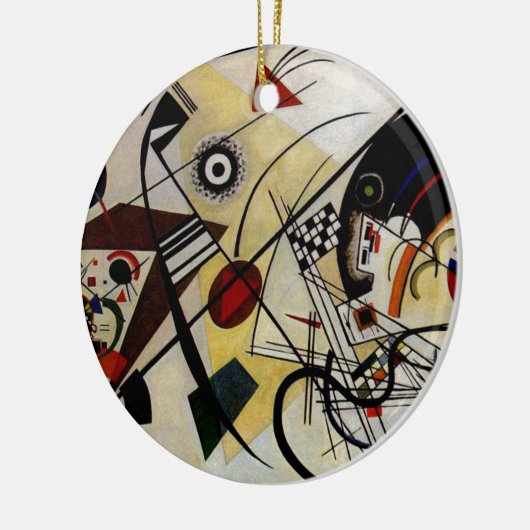 Kandinsky Transverse Ongebroken Lijn Keramisch Ornament (Links)