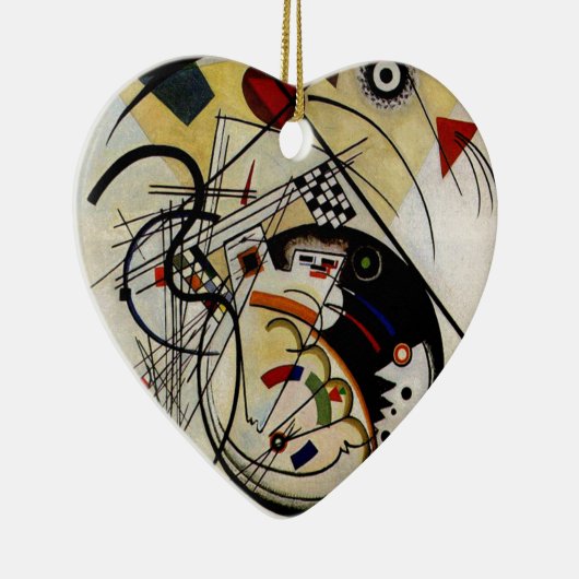 Kandinsky Transverse Ongebroken Lijn Keramisch Ornament (Rechts)