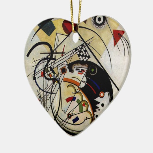 Kandinsky Transverse Ongebroken Lijn Keramisch Ornament (Links)