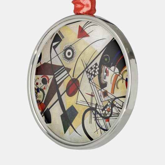 Kandinsky Transverse Ongebroken Lijn Metalen Ornament (Links)