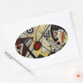 Kandinsky Transverse Ongebroken Lijn Ovale Sticker (Envelop)