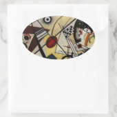 Kandinsky Transverse Ongebroken Lijn Ovale Sticker (Tas)