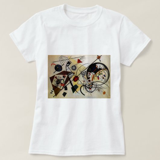 Kandinsky Transverse Ongebroken Lijn T-shirt (Design voorkant)