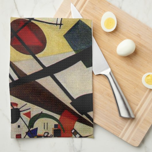 Kandinsky Transverse Ongebroken Lijn Theedoek (Quarter Fold)