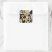 Kandinsky Transverse Ongebroken Lijn Vierkante Sticker (Tas)