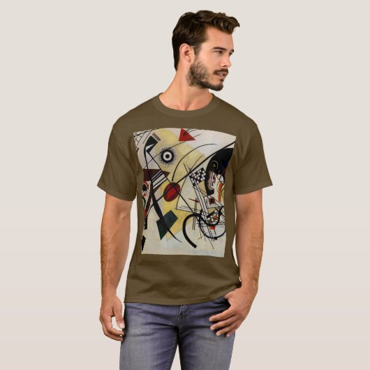 Kandinsky Transverse Unbroken Line Brown T-shirt (Voorkant volledig)
