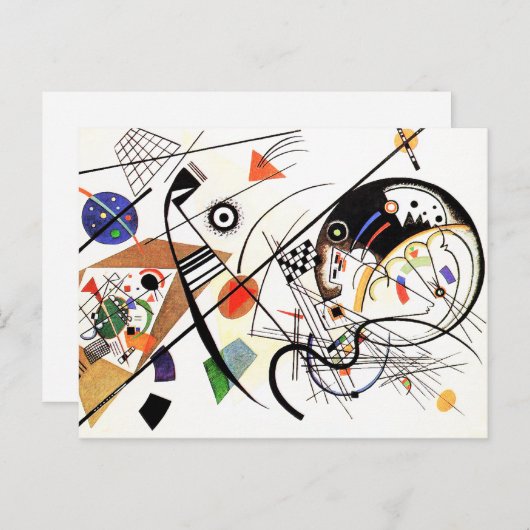 Kandinsky Tranverse Line briefkaart (Voorkant / Achterkant)
