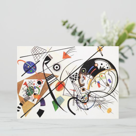 Kandinsky Tranverse Line Invitations Kaart (Staand voorkant)