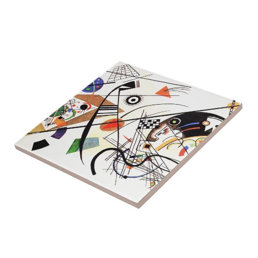 Kandinsky Tranverse Line Tile Tegeltje (Zijkant)
