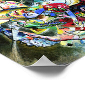 Kandinsky - Troubled, kleurrijk abstract Poster (Hoek)